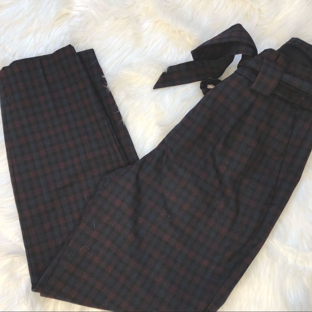 Express High Waist Paperbag Dress Pants